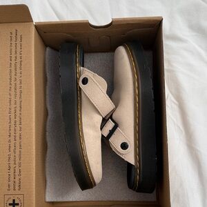 Dr. Martens Beige Canvas Loafers